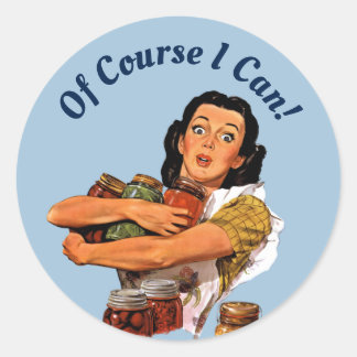 Pegatina Redonda Por Supuesto Que Puedo
