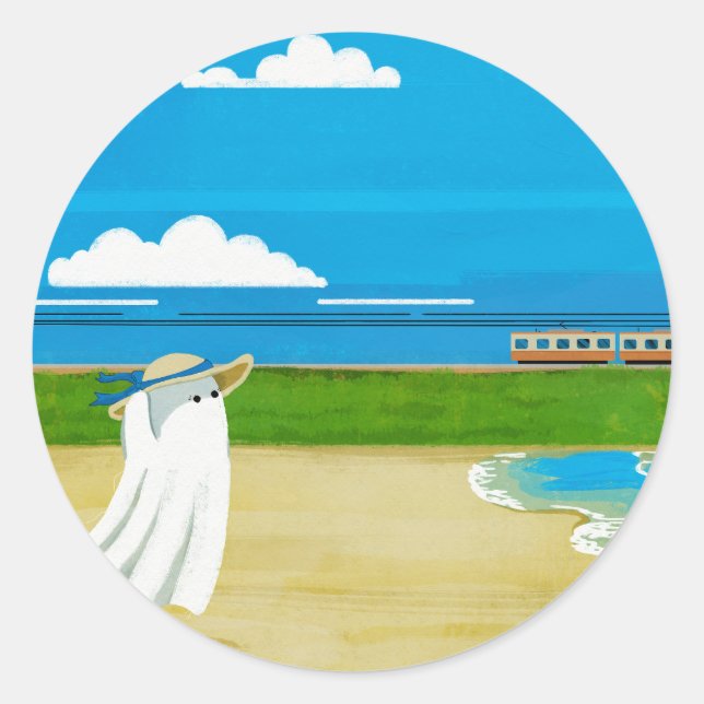 Pegatina Redonda Por un día (Anverso)