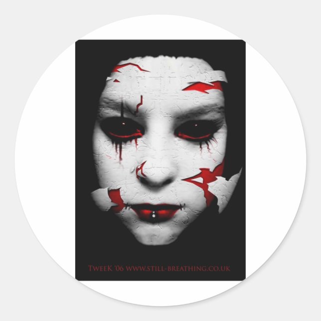 Pegatina Redonda Porcelana (Anverso)