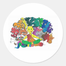 Pegatina Redonda Porcentaje de levitación