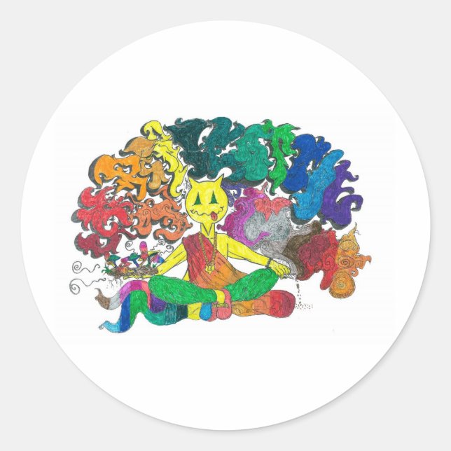 Pegatina Redonda Porcentaje de levitación (Anverso)