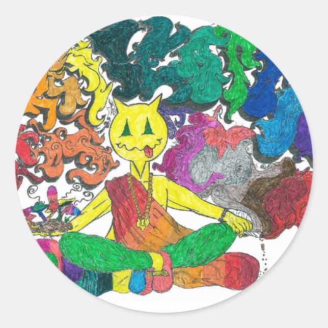 Pegatina Redonda Porcentaje de levitación (Anverso)