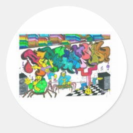 Pegatina Redonda PorcentajeHipHop