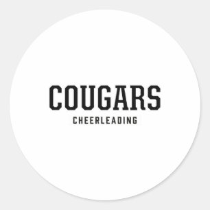 Pegatina Redonda Porristas Cougars Cooper High School