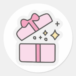 Pegatina Redonda Portátil Gift Doodle Circle