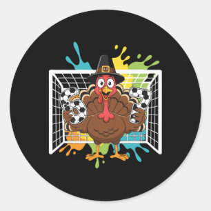 Pegatina Redonda Portero de Pavo Fútbol 67 Seis Siete Chicos Hombre