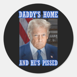Pegatina Redonda Portero inaugural de Trump Daddy's Ed 2025