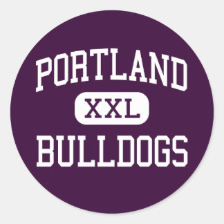 Pegatina Redonda Portland - Bulldoges - High School - Portland Main