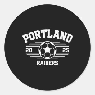 Pegatina Redonda Portland Raiders Fútbol Byll 2025 