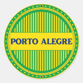 Pegatina Redonda Porto Alegre City Pride – Brazilian Identity