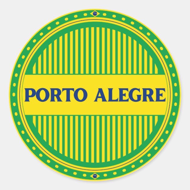 Pegatina Redonda Porto Alegre City Pride – Brazilian Identity (Anverso)