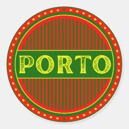 Pegatina Redonda Porto City Pride Emblem – Portuguese Identity