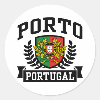 Pegatina Redonda Porto Portugal