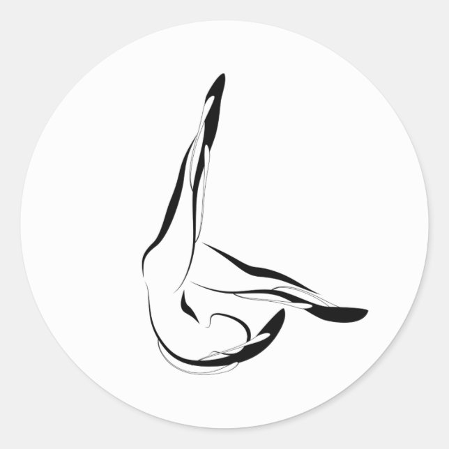 Pegatina Redonda Posada de pilares (Anverso)