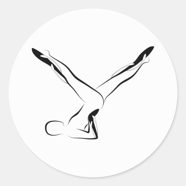 Pegatina Redonda Posada de pilares (Anverso)