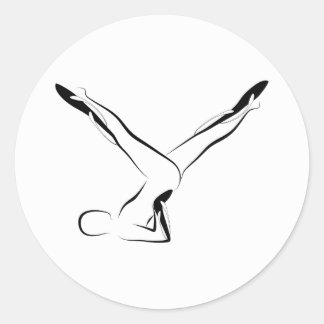 Pegatina Redonda Posada de pilares