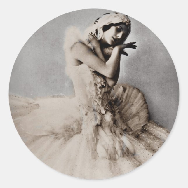 Pegatina Redonda Posed en Pointe (Anverso)