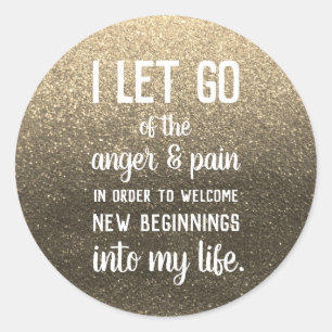 Pegatina Redonda Posibilidad Wellness Gestión de la ira Salud Menta