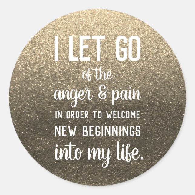 Pegatina Redonda Posibilidad Wellness Gestión de la ira Salud Menta (Anverso)