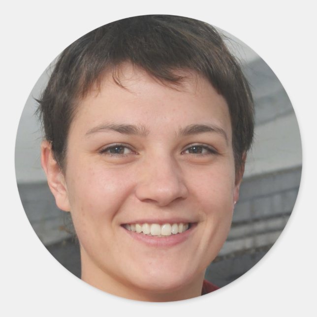 Pegatina Redonda Positividad de radiación (Anverso)