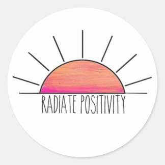 Pegatina Redonda Positividad de radiación
