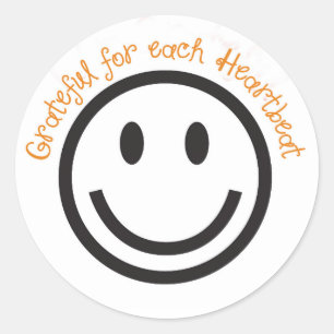 Pegatina Redonda Positivo-Pegatina-Agradecido para cada latido del