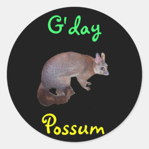 Pegatina Redonda Possum
