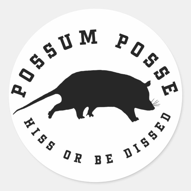 Pegatina Redonda Possum MC (Anverso)