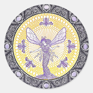 Pegatina Redonda Poster de publicidad de época de Kramer