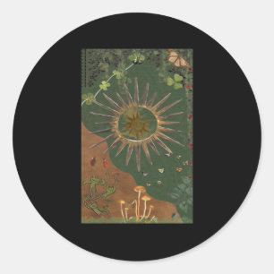 Pegatina Redonda Poster de Whimsigoth Swirl