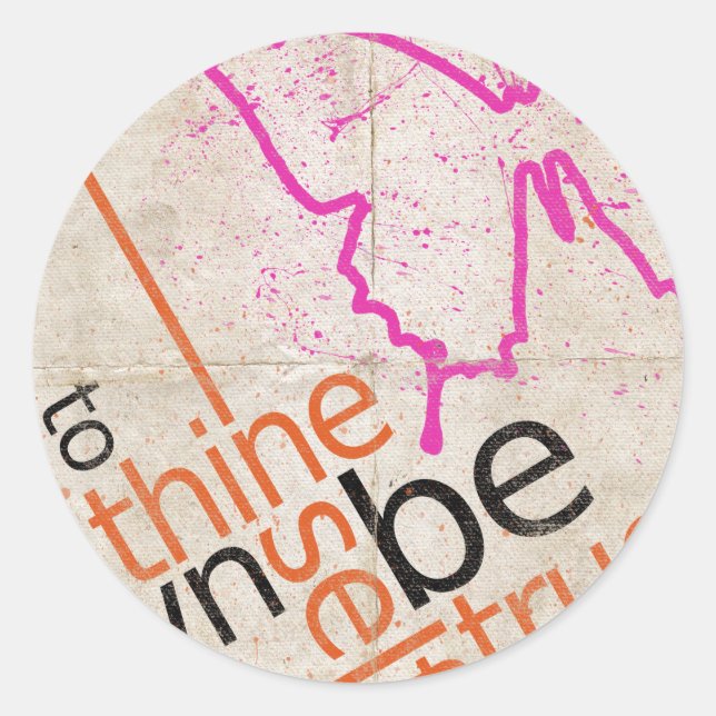 Pegatina Redonda Poster motivacional (Anverso)