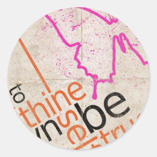 Pegatina Redonda Poster motivacional