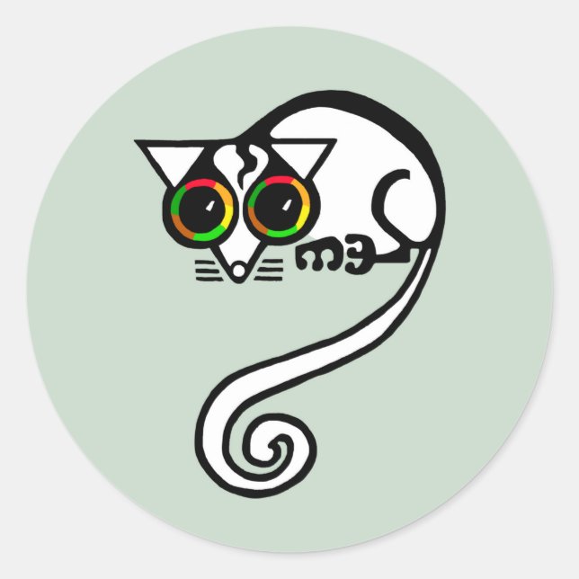 Pegatina Redonda PosuM-Naturaleza de Cute Leadbeater - Australia -  (Anverso)