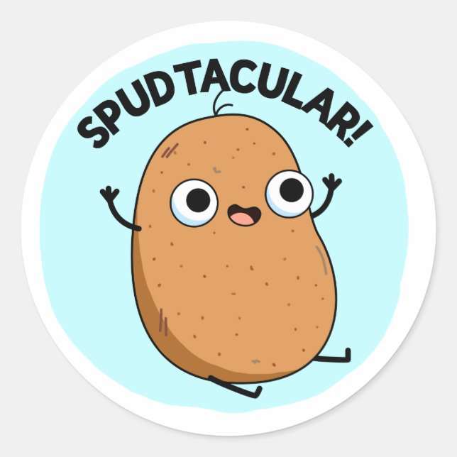 Pegatina Redonda Potato Pun (Anverso)