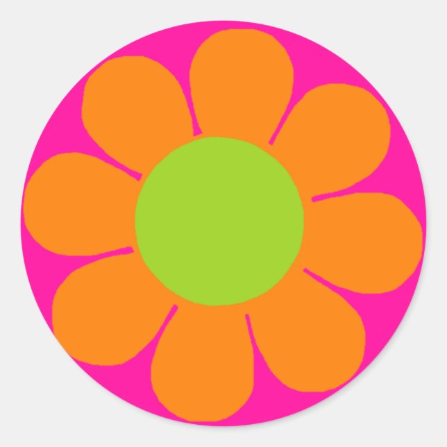 Pegatina Redonda Potencia de flor (Anverso)