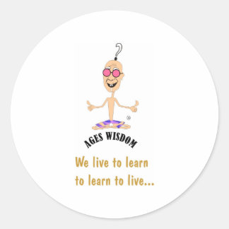 Pegatina Redonda potenciación de la sabiduría