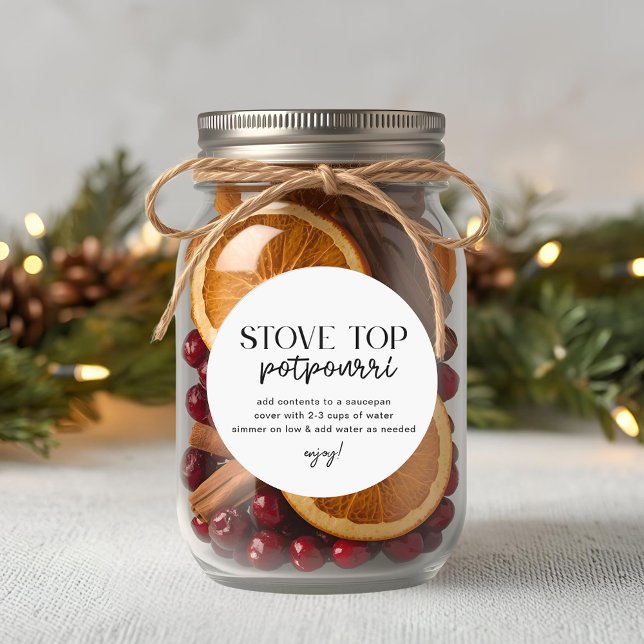 Pegatina Redonda Potpourrí casero moderno de Navidad para la estufa (Subido por el creador)