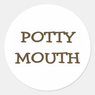 Pegatina Redonda Potty Mouth