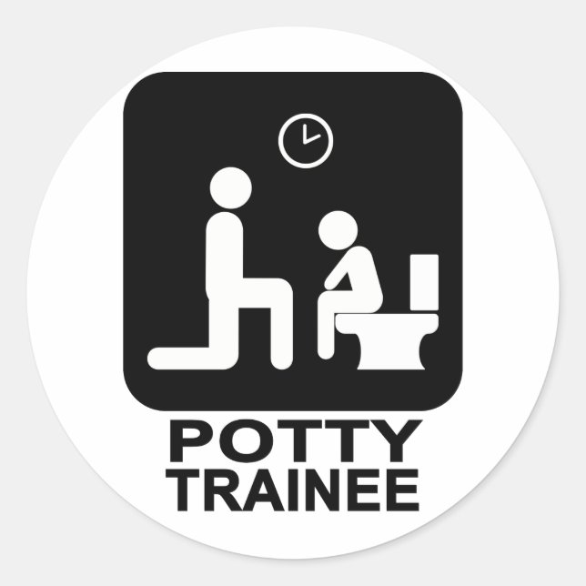 Pegatina Redonda Potty Trainee Stckers (Anverso)