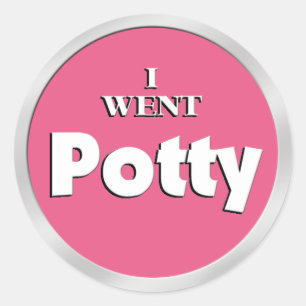 Pegatina Redonda Potty Training pegatinas recompensas rosas