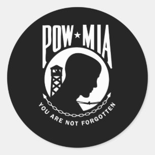 Pegatina Redonda POW MIA Pegatinas