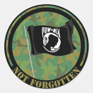 Pegatina Redonda POW MIA pegatinas