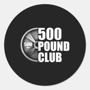 Pegatina Redonda Power Club de 500 libras