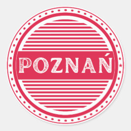 Pegatina Redonda Poznan City Pride Emblem – Polish Identity