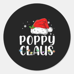 Pegatina Redonda Ppy Claus Santa Navidad Pareo Familia 