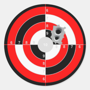 Pegatina Redonda Práctica de destino