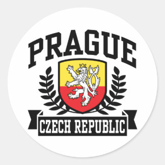 Pegatina Redonda Praga