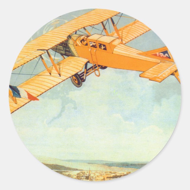 Pegatina Redonda Praha ~ Franco Roumanie (Anverso)