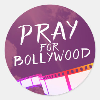 Pegatina Redonda Pray for Bollywood