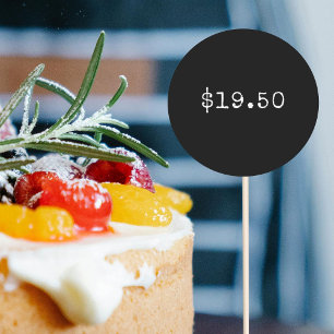 Pegatina Redonda Precio de la panadería por pastel